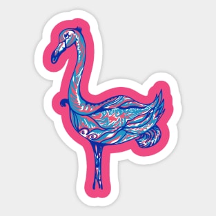 Swan The Happy Bird Sticker